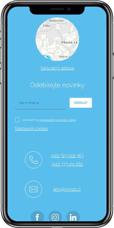 Odběr novinek na webu - INNOIT