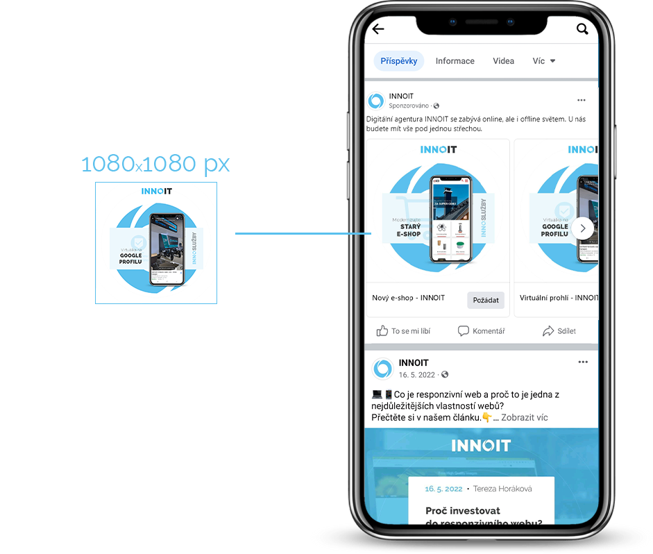Rozměr pro Facebook carousel - INNOIT
