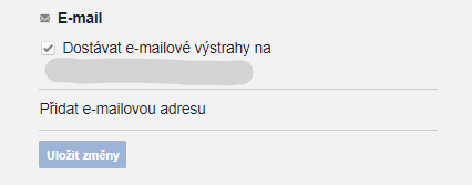 Výstraha - e-mail